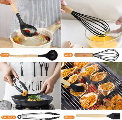 12 Pieces Silicone Kitchen Utensils